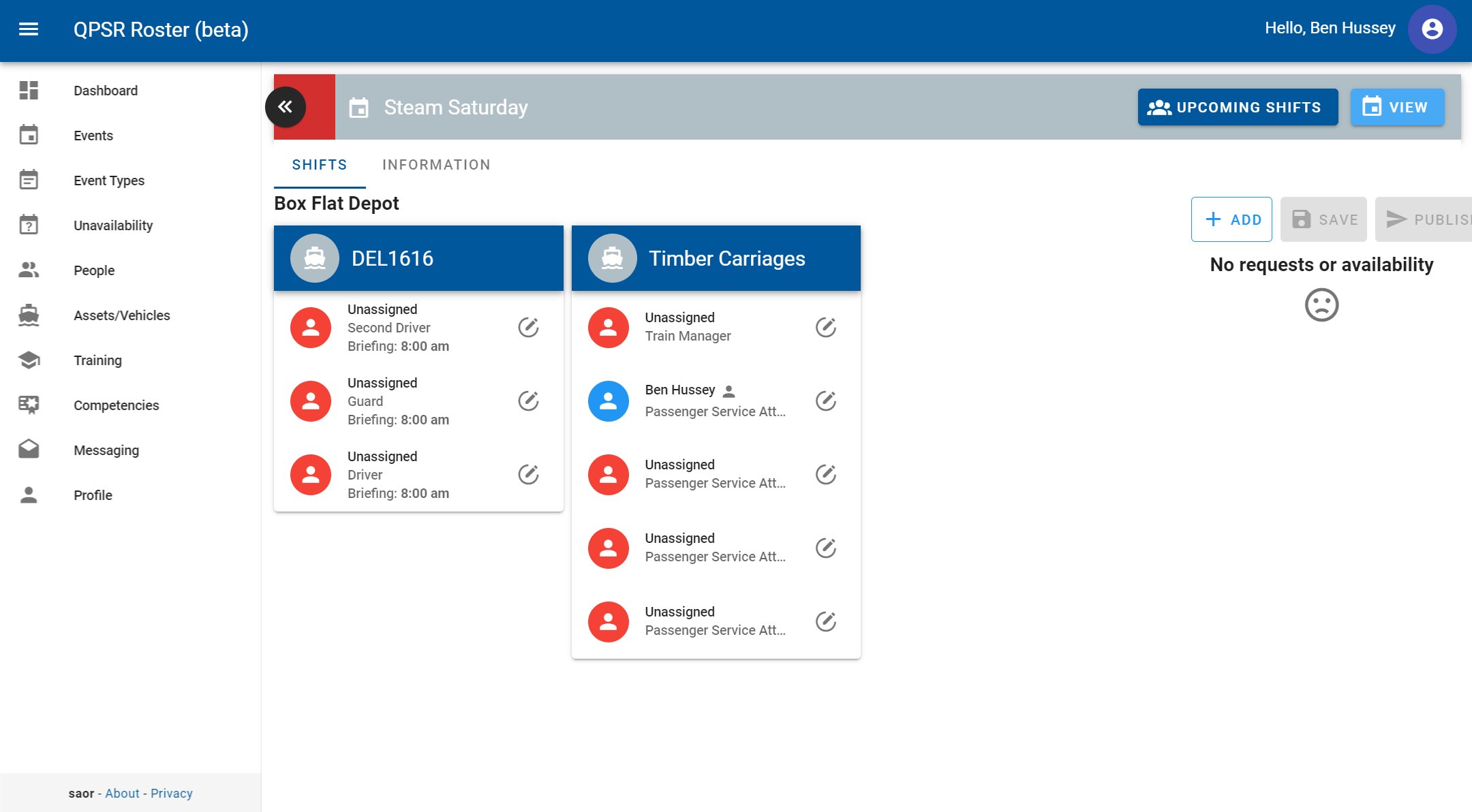 saor Volunteer Portal